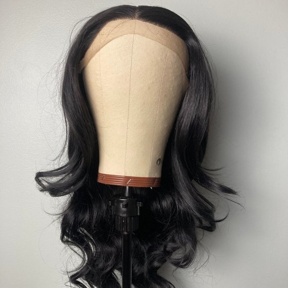 Long Black Wavy Lace Front Wig